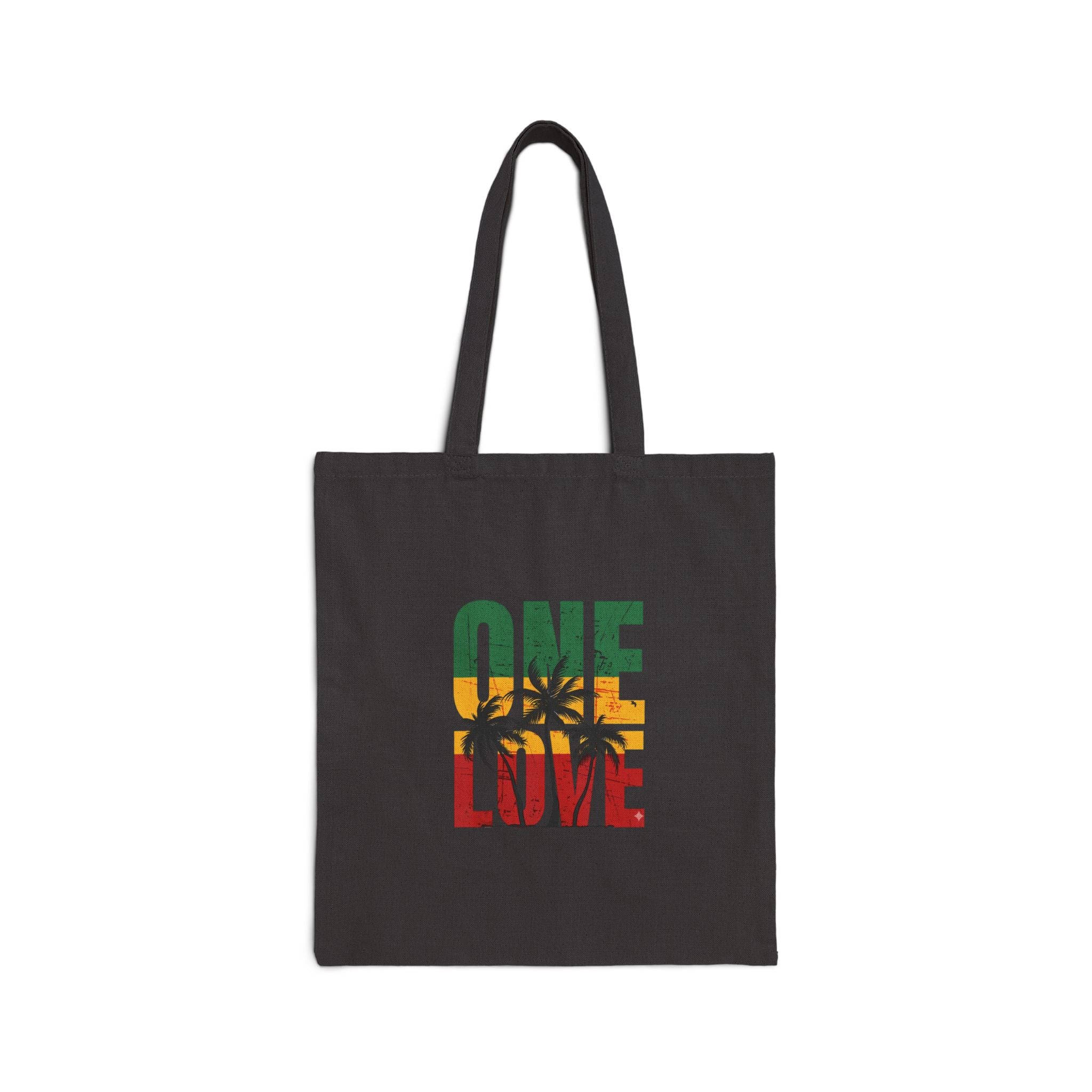 One Love Palm Tote Bag — Inspired Cotton Canvas Shopper