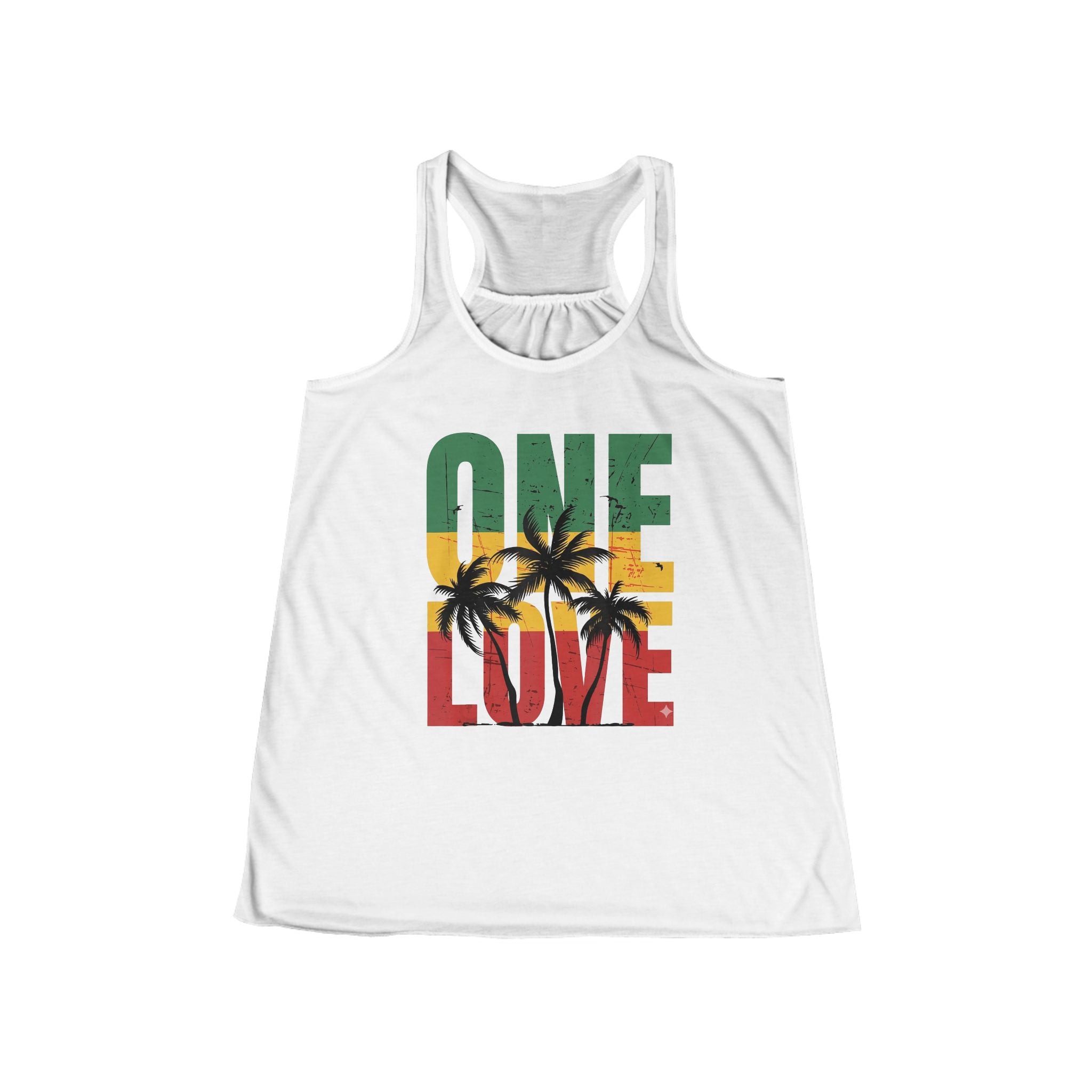 Women's One Love Racerback Tank Top – Tropical Palm Beach Summer Tee
